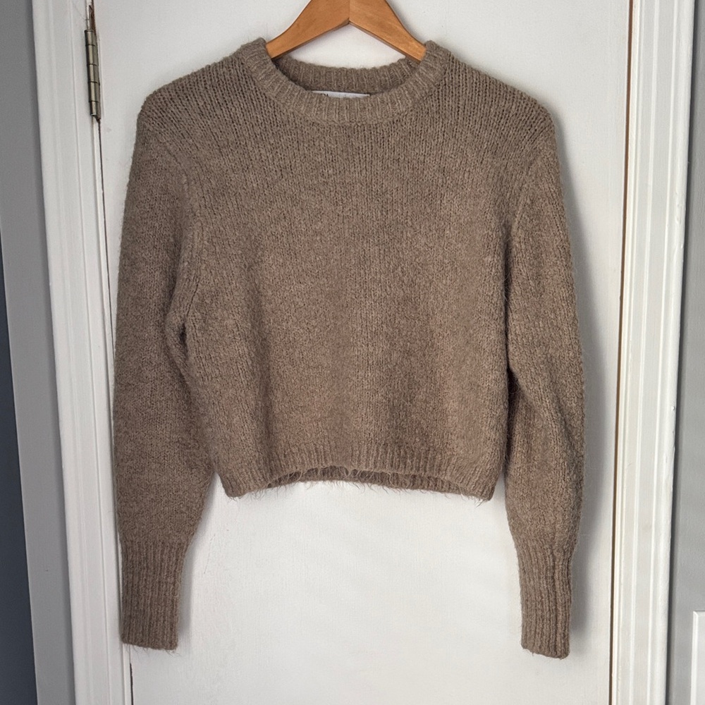 Zara Crop Crew Neck Sweater